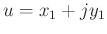 $ u = x_1 +
jy_1$